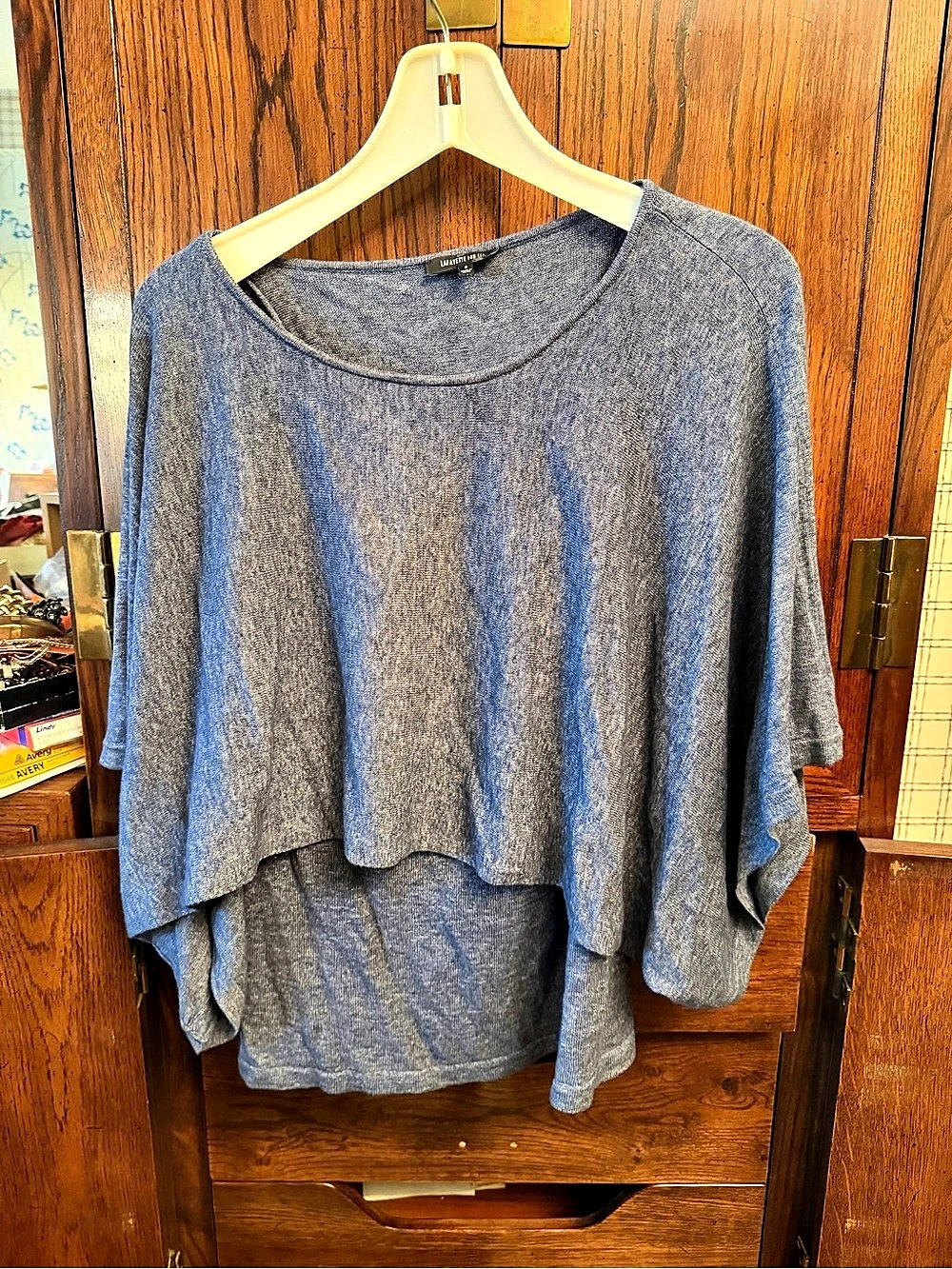 Lafayette 148 Blue Tunic Size Small Like New